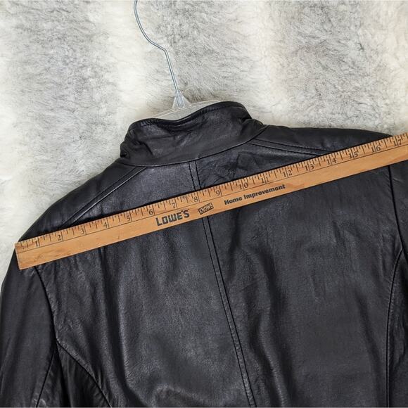 Kenneth Cole Reaction 100% Leather Jacket Black Size Large - Picture 7 of 14